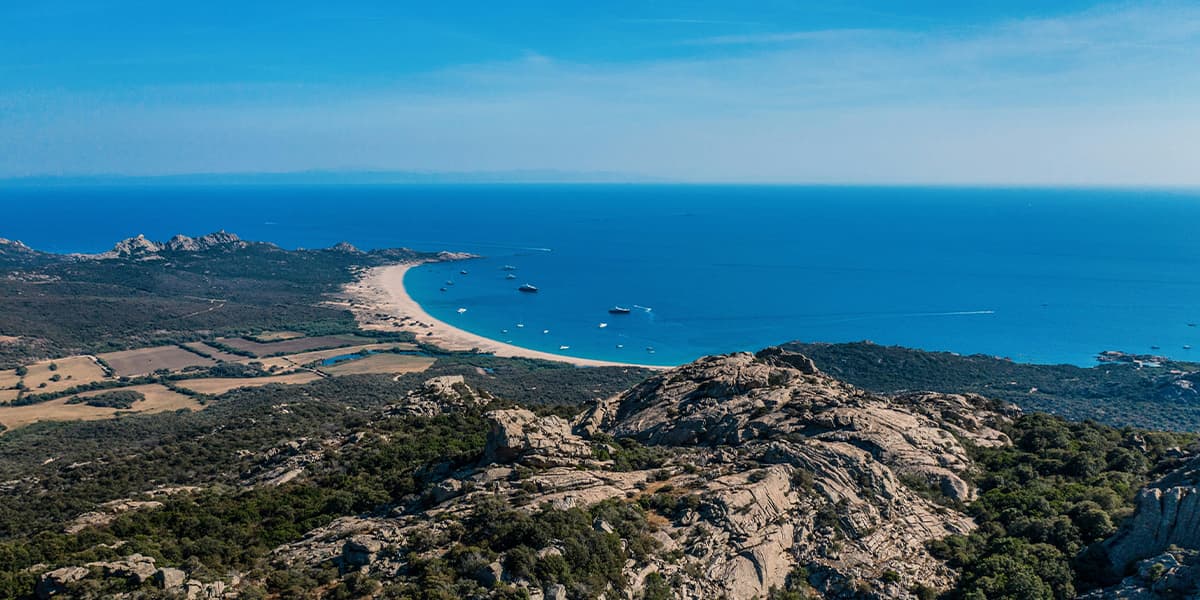Rocky landscape and beach, Corsica