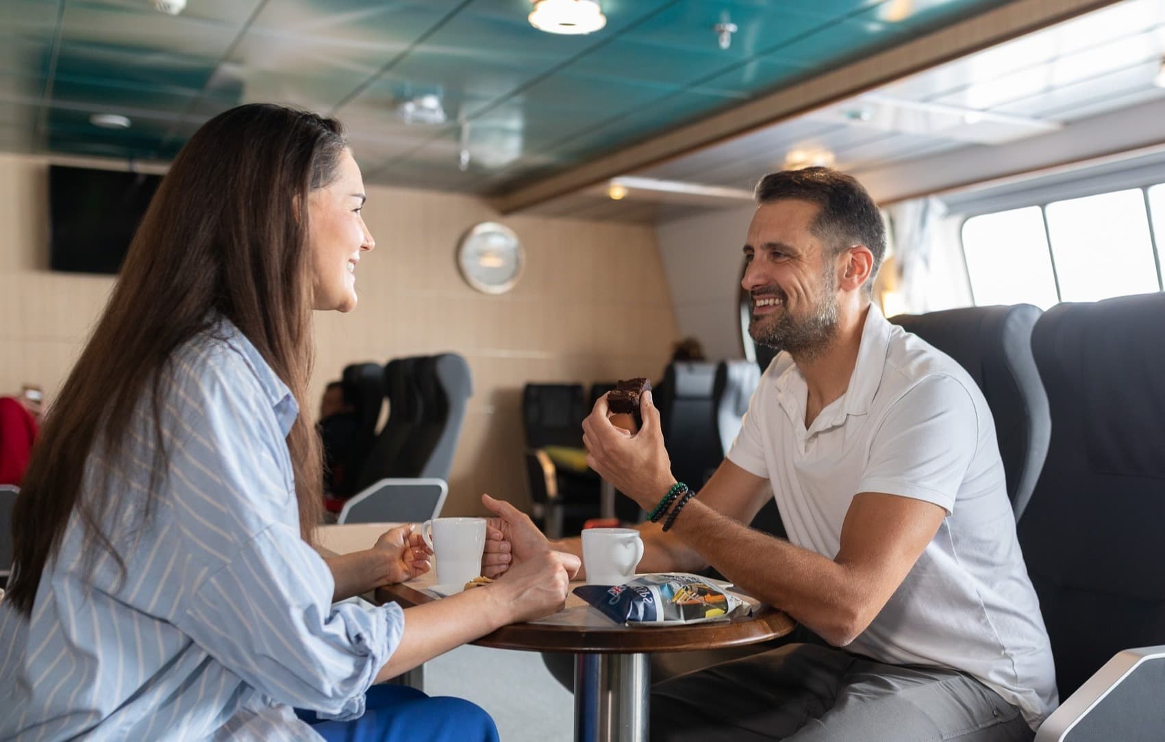Couple in premium lounge hero
