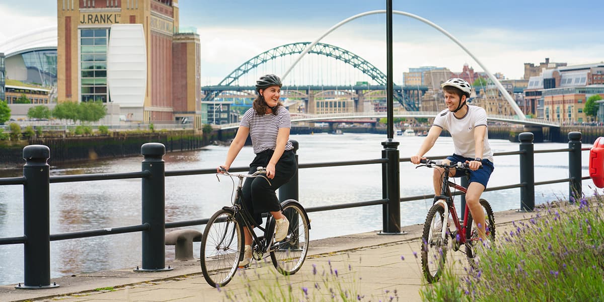 Couple on deck of DFDS ferry
