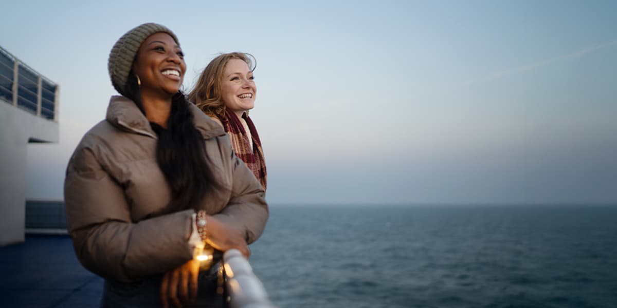 Auf dem Deck der DFDS-Fähre