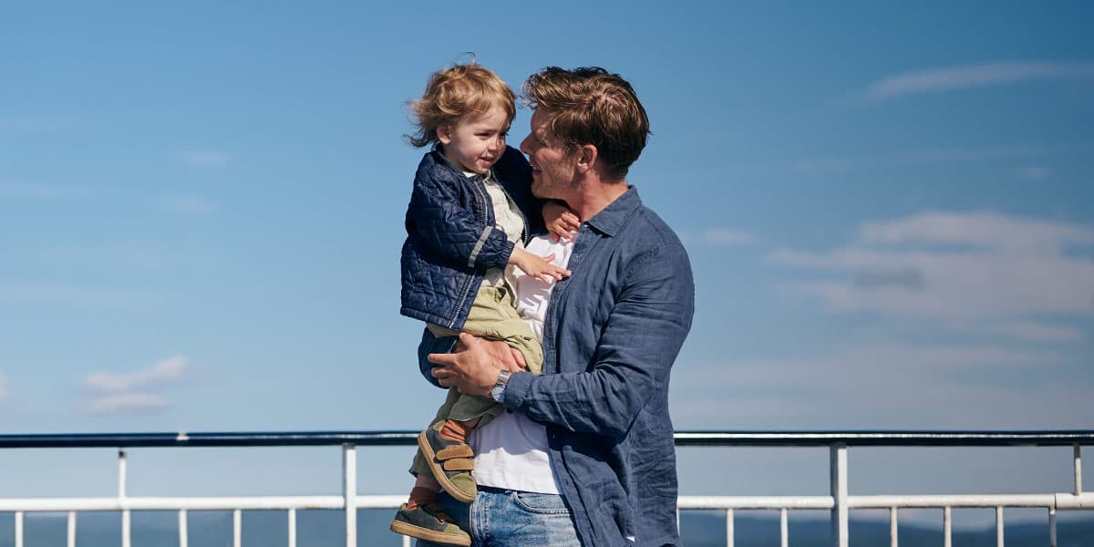 Onboard father with daughter