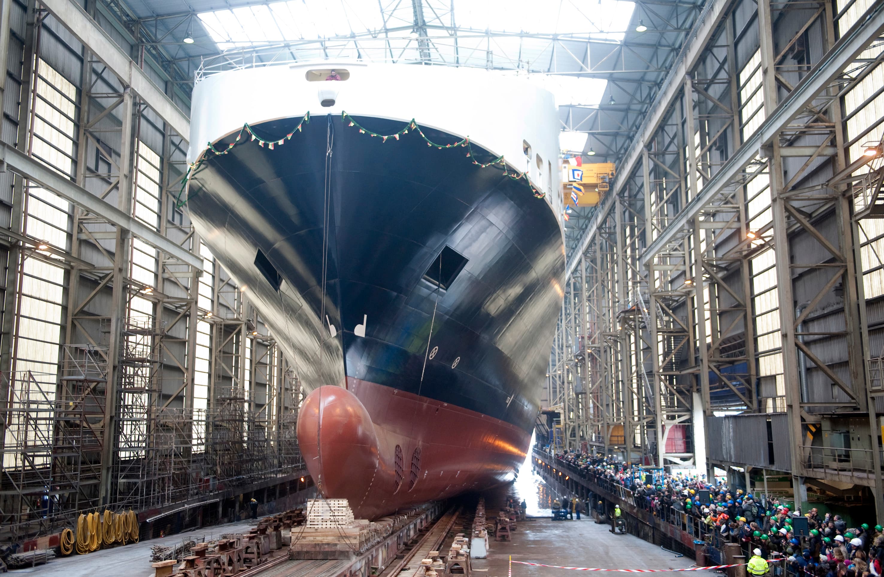 DFDS vessel Gardenia Seaways being built