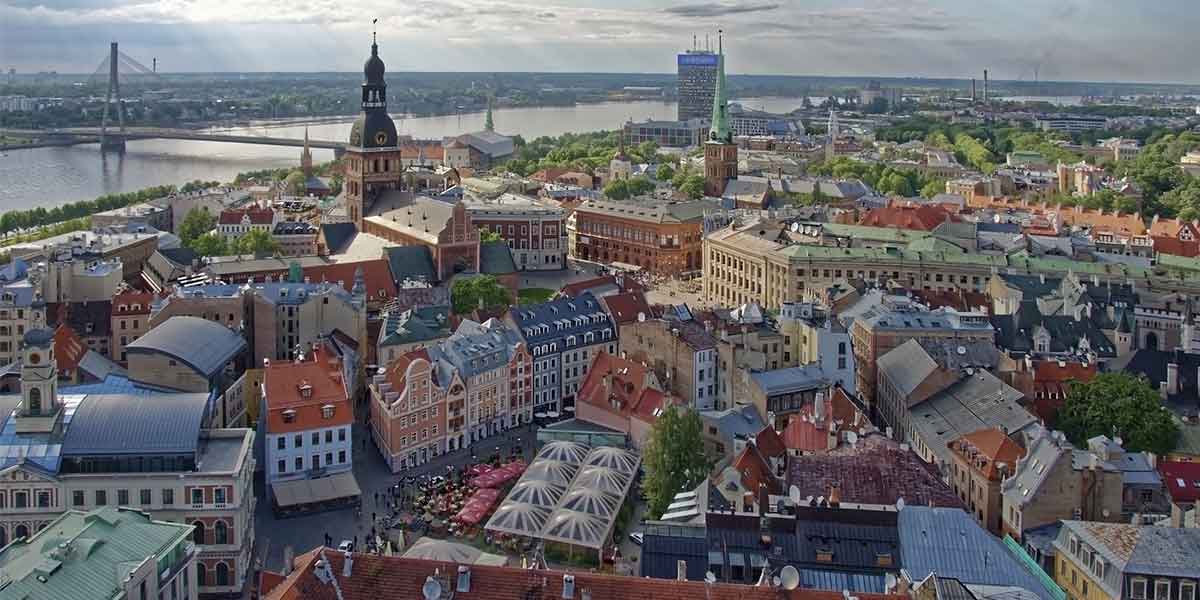 Vue de la vieille ville de Riga
