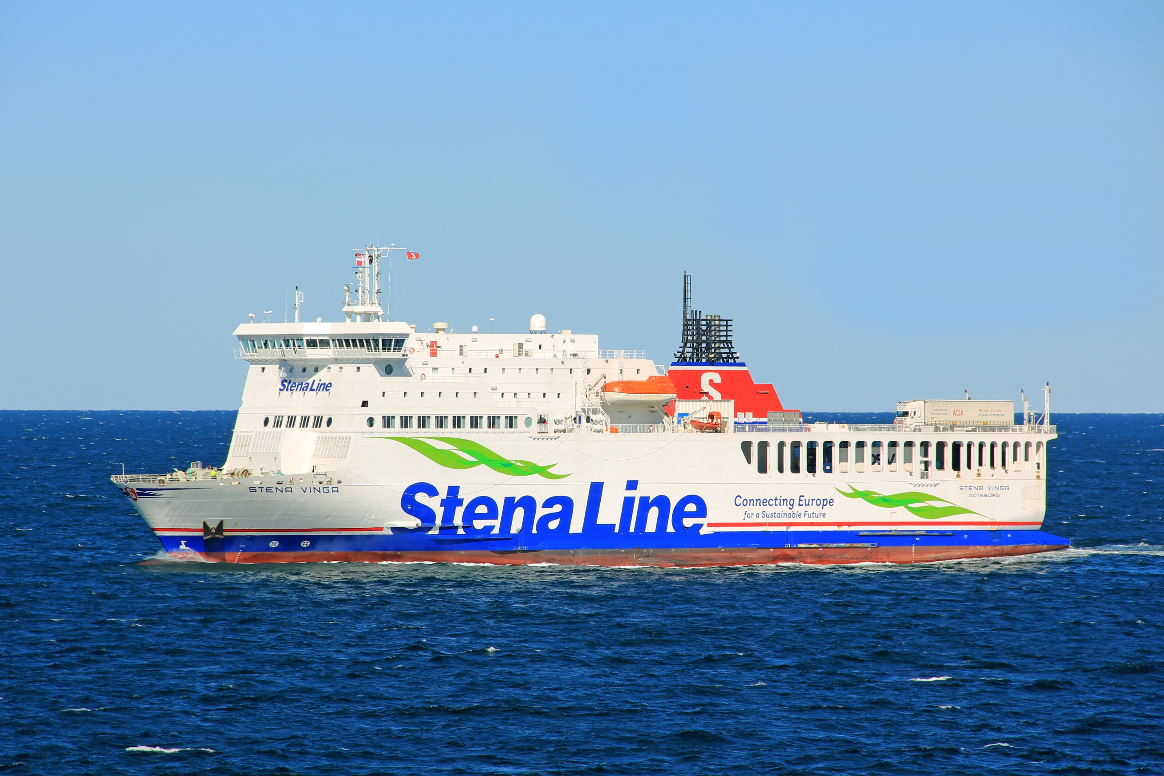 Stena Line vessel Vinga at open sea, now chartered but soon to be acquired by DFDS