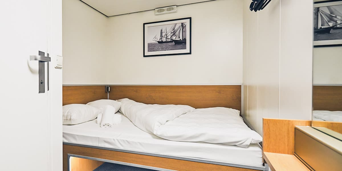 Double bed cabin onboard Newcastle-Amsterdam