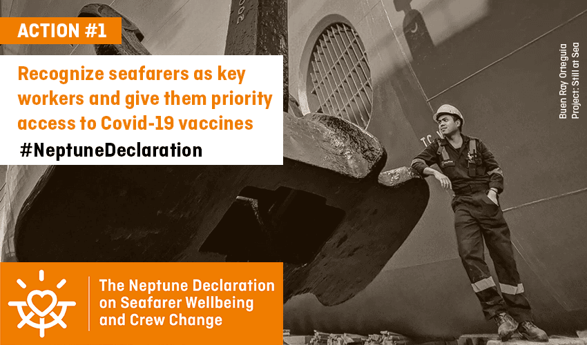 Recognizing Seafarers as key workers and giving them priority access to Covid-19 vaccines